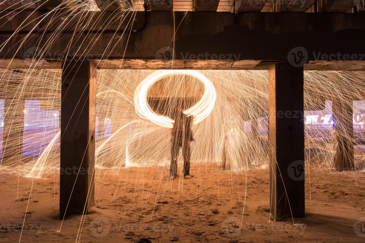 Burning Steel Wool photo