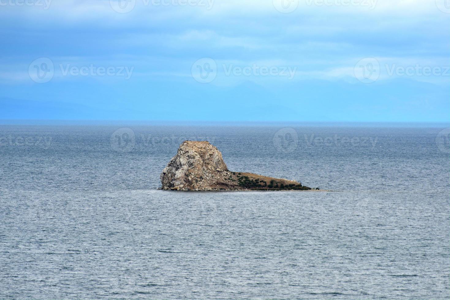 Island Landscape of Lake Baikal from Olkhon Island, Baikal, Siberia, Russia photo
