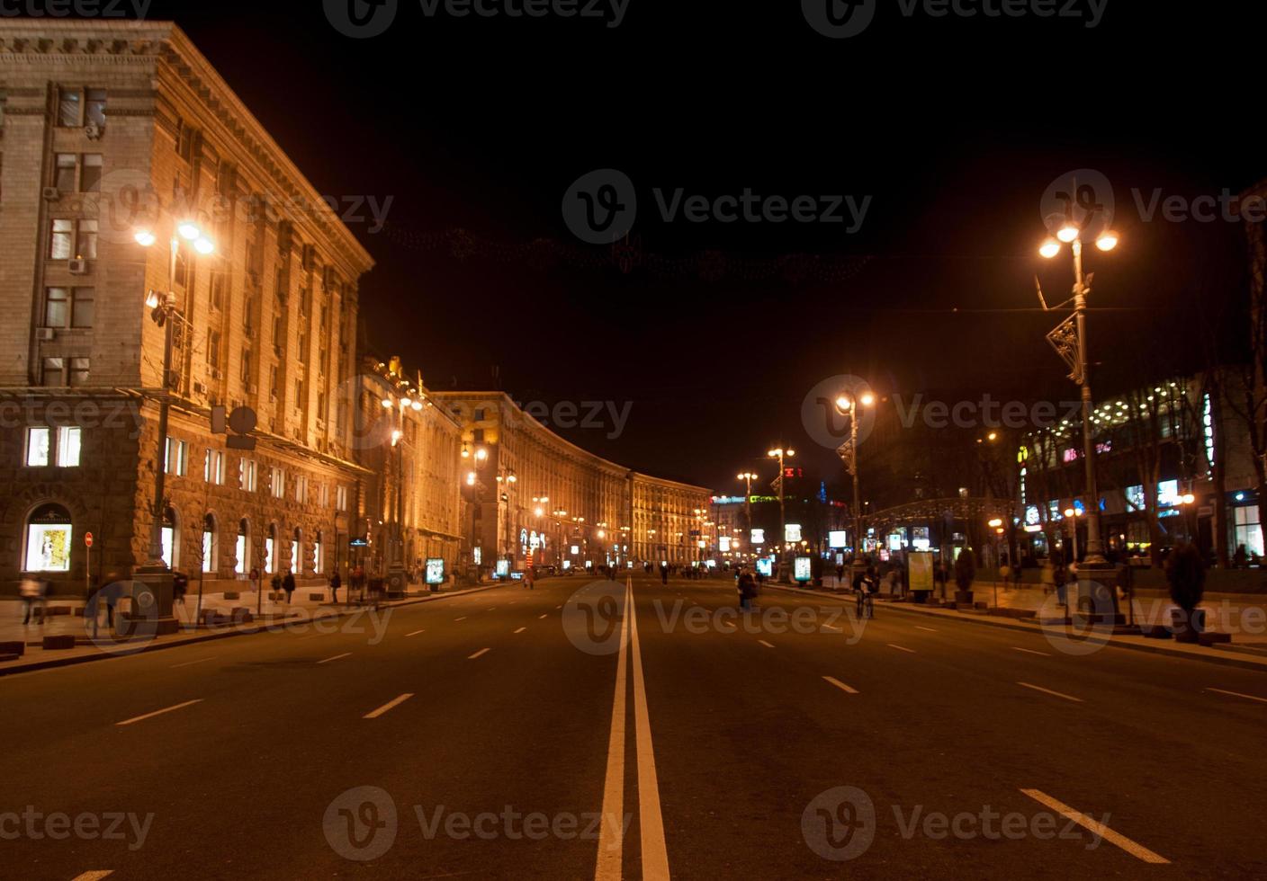 Khreshatyk Street at Night, Kiev photo