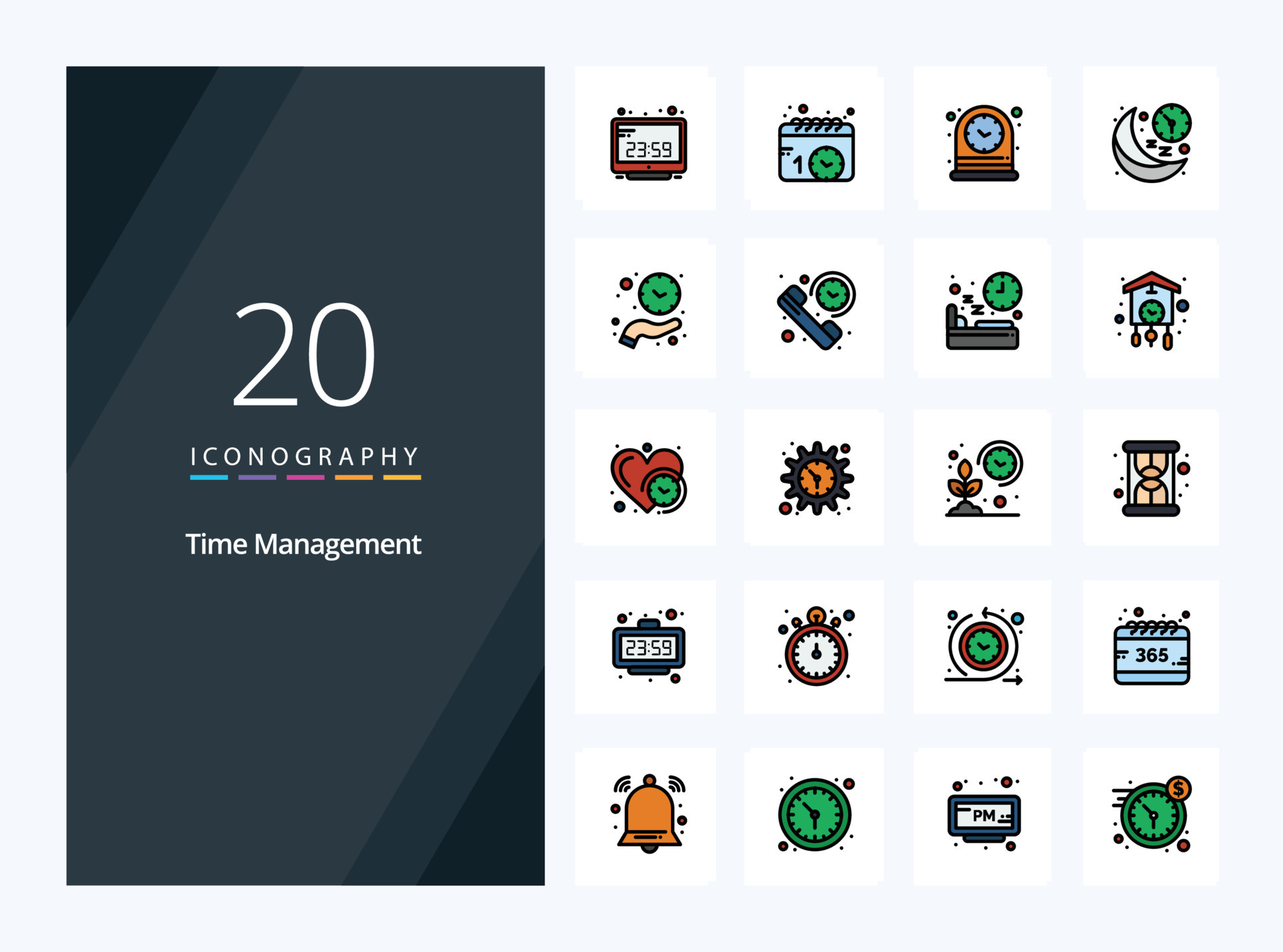 20 Time Management Line Filled Icon For Presentation 16192562 Vector 20-time-management-line-filled-icon-for-presentation-16192562-vector