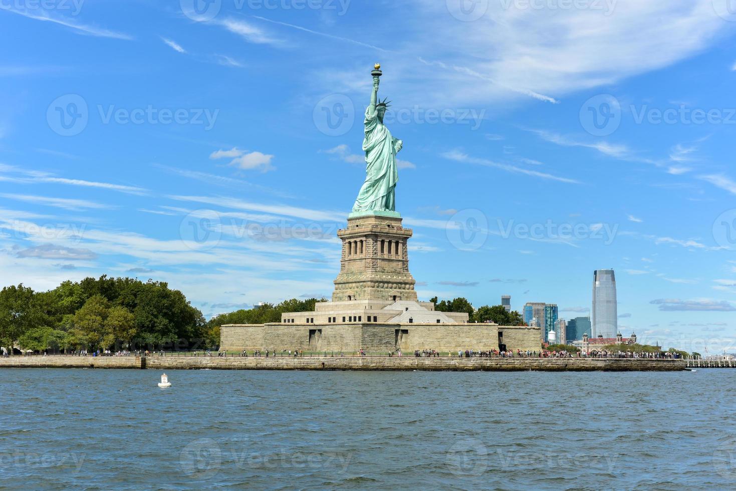 The Statue of Liberty from Liberty Harbor. photo