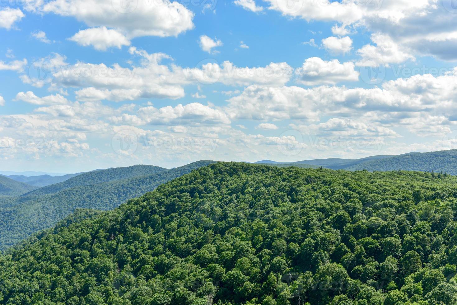 View of the Shenandoah Valley and Blue Ridge Mountains from Shenandoah National Park, Virginia photo