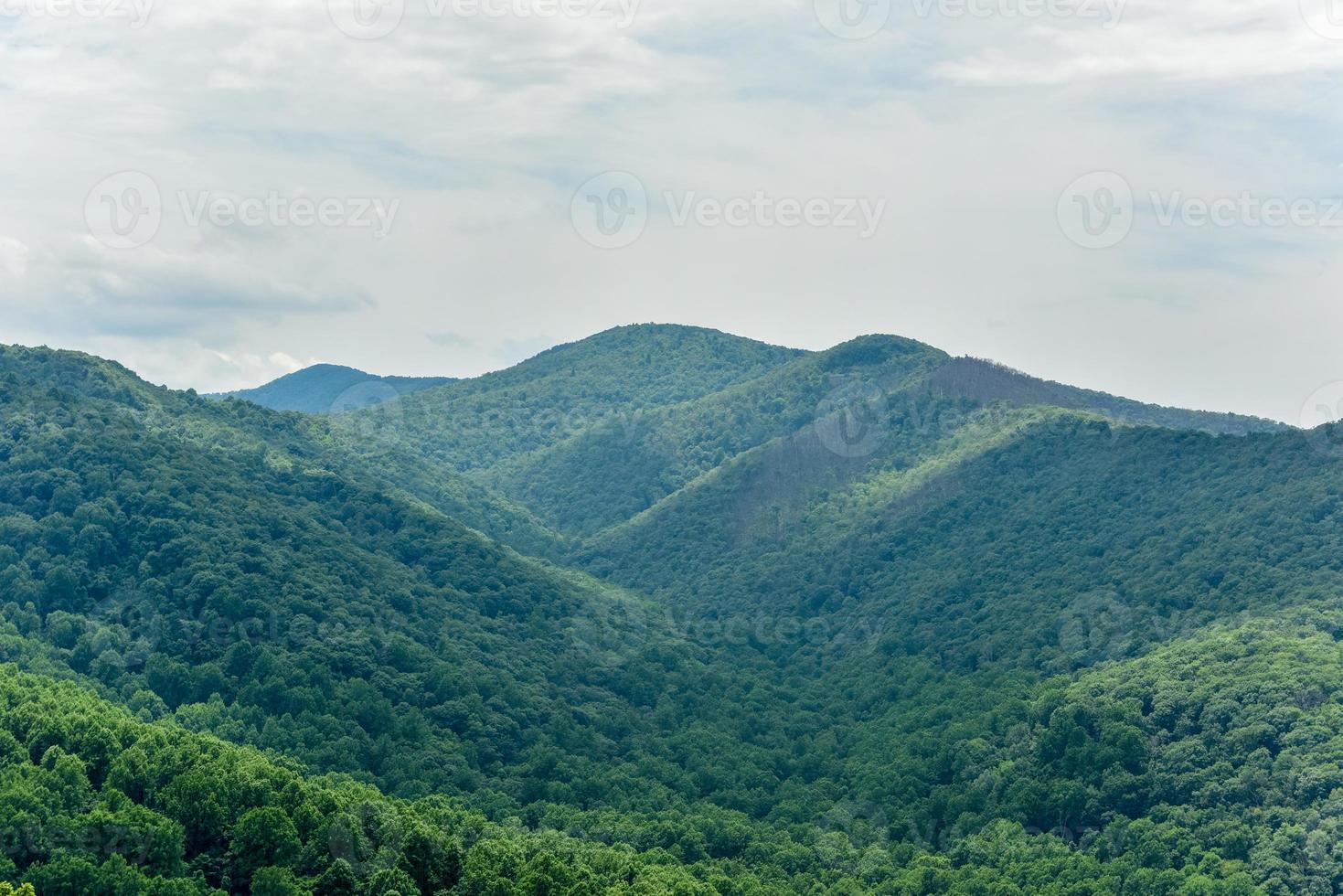 View of the Shenandoah Valley and Blue Ridge Mountains from Shenandoah National Park, Virginia photo