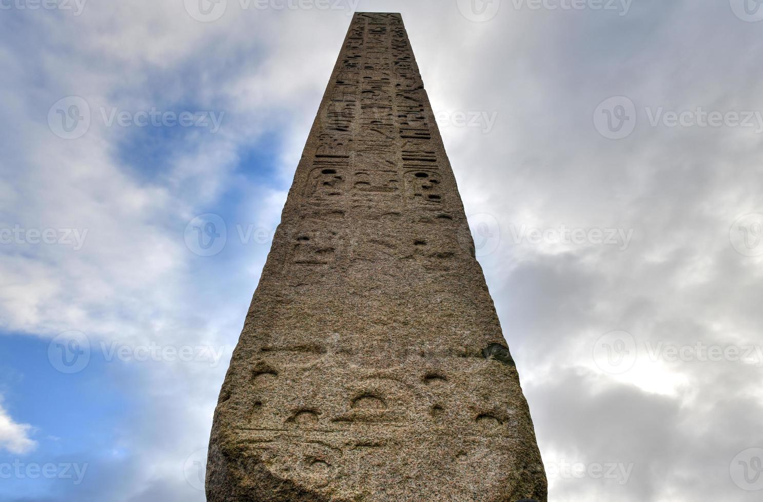 Cleopatra's Needle Obelisk in New York. It was erected in Central Park, west of the Metropolitan Museum of Art in Manhattan, on 22 January 1881 photo