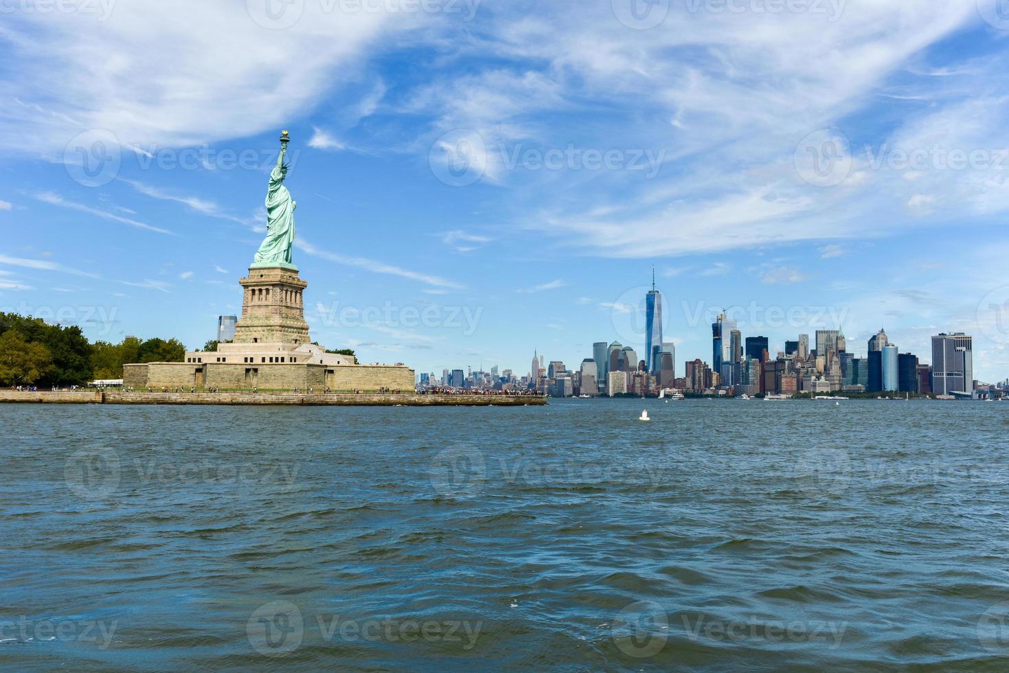 The Statue of Liberty from Liberty Harbor. photo