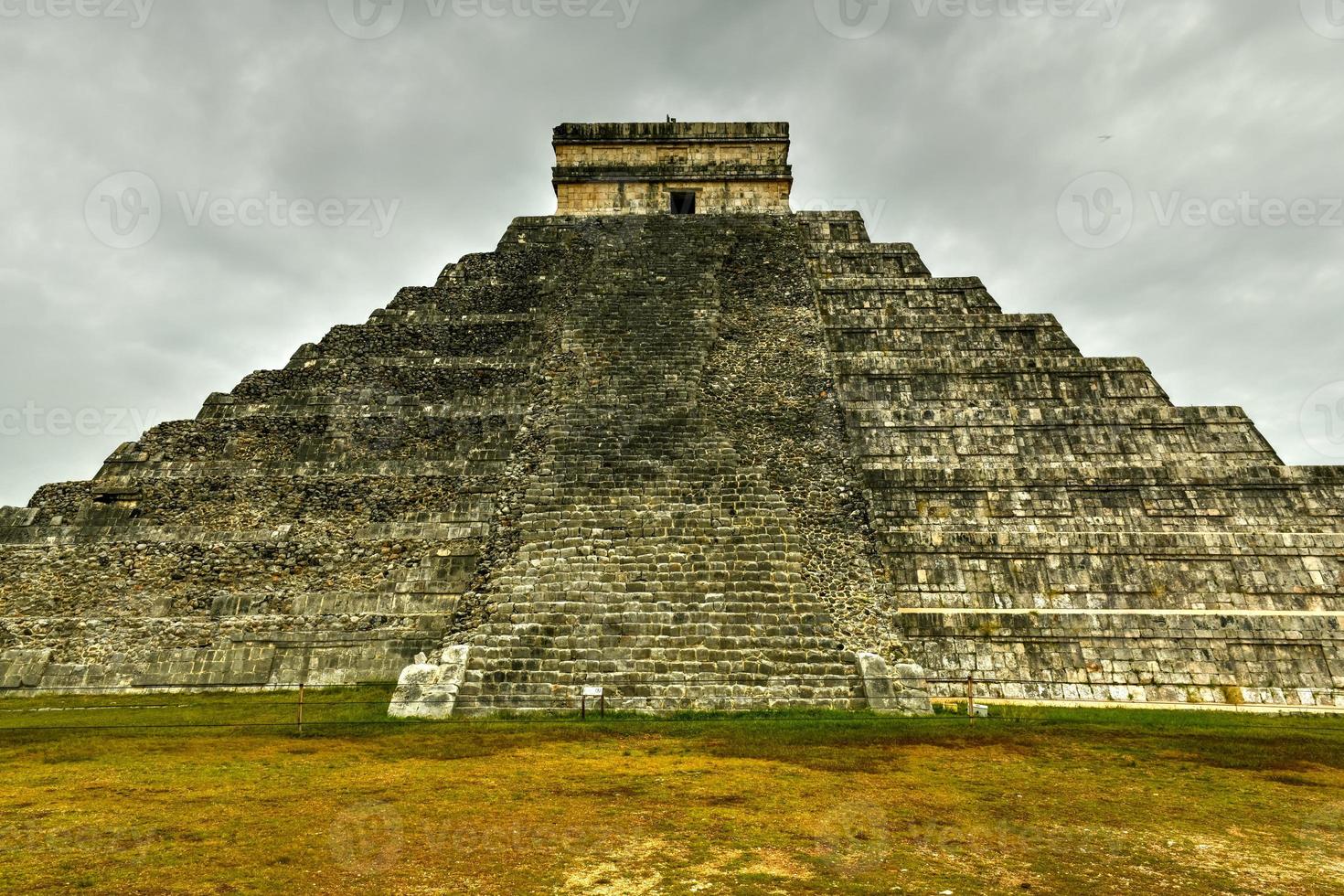Pyramid of Kukulkan at Chichen Itza, the ancient Maya city in the Yucatan region of Mexico. photo