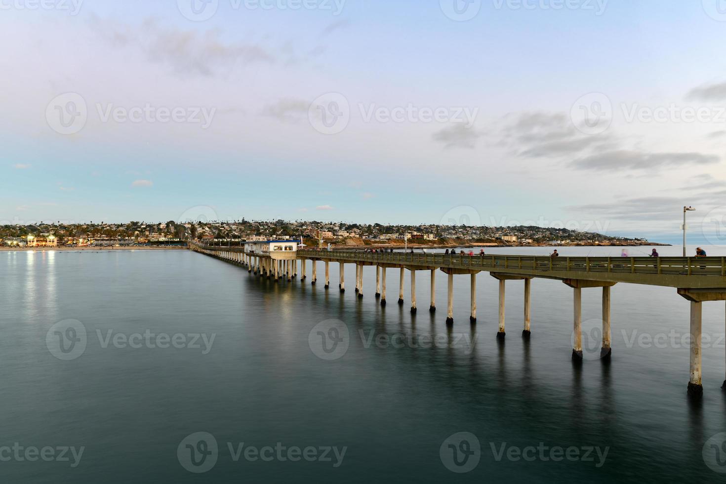 San Diego, California - July 23, 2020 -  Sunset by the Ocean Beach Pier in San Diego, California. photo