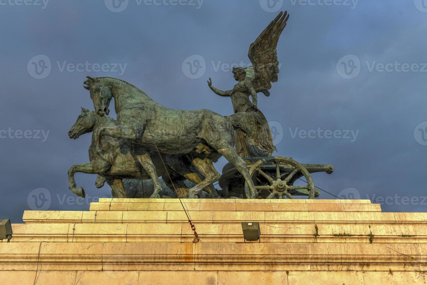 Altar of the Fatherland also known as the National Monument to Victor Emmanuel II in Rome, Italy. photo