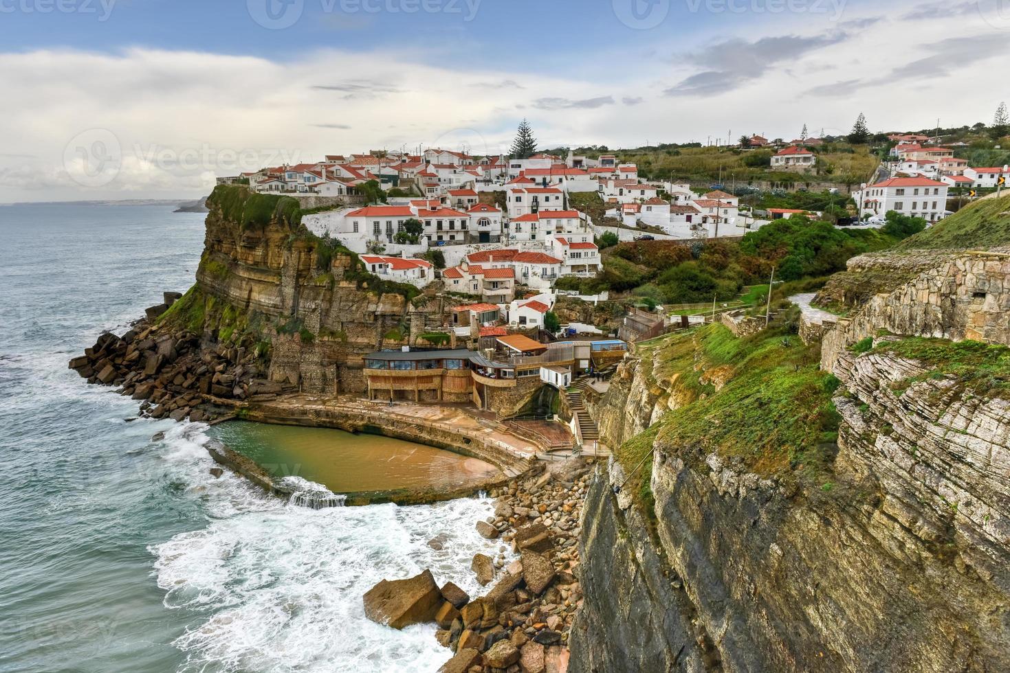 Azenhas do Mar in Portugal. It is a seaside town in the municipality of Sintra, Portugal. photo