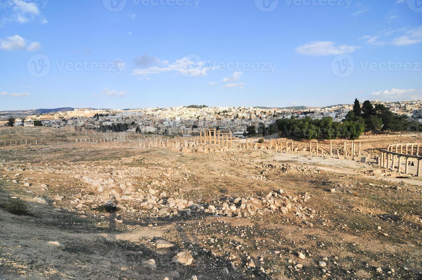 foro oval - jerash, jordania foto