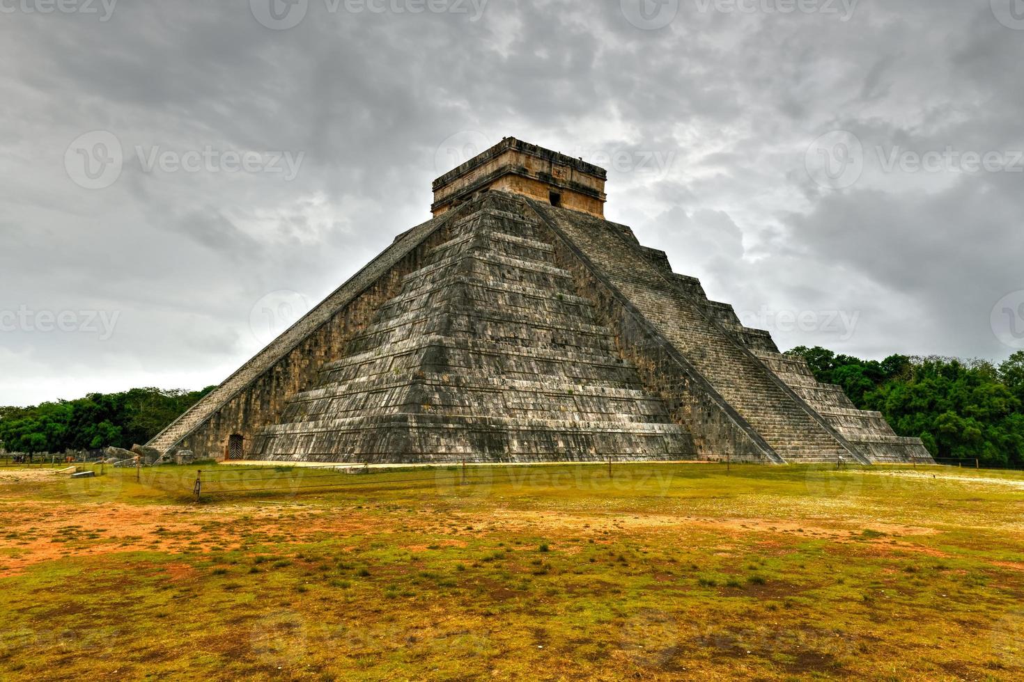 Pyramid of Kukulkan at Chichen Itza, the ancient Maya city in the Yucatan region of Mexico. photo