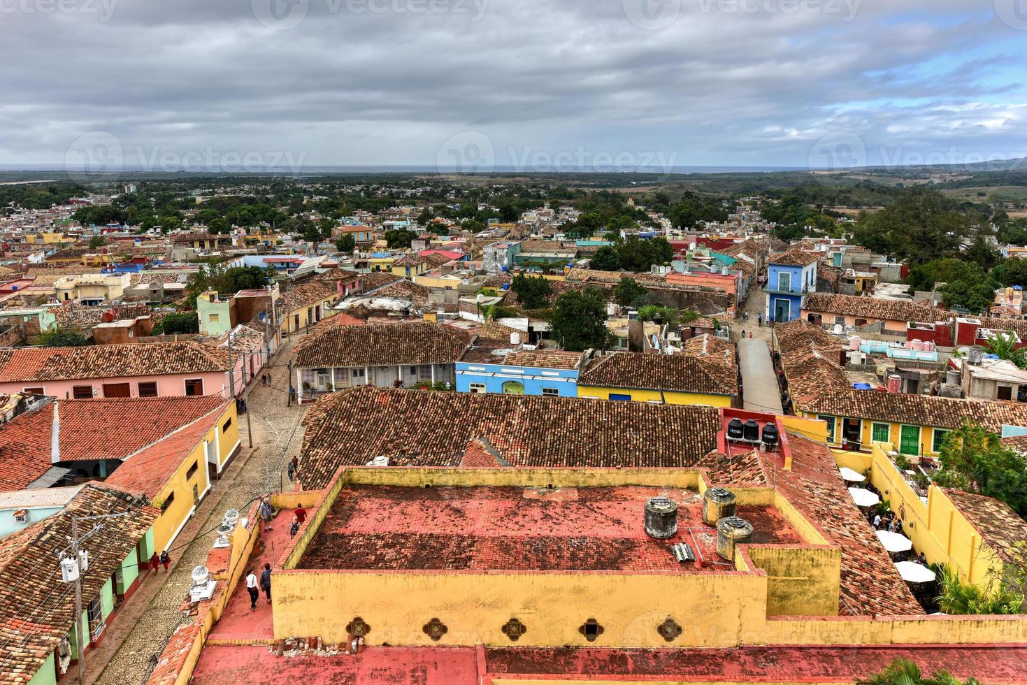Panoramic view over the old part of Trinidad, Cuba, a UNESCO world heritage site. photo