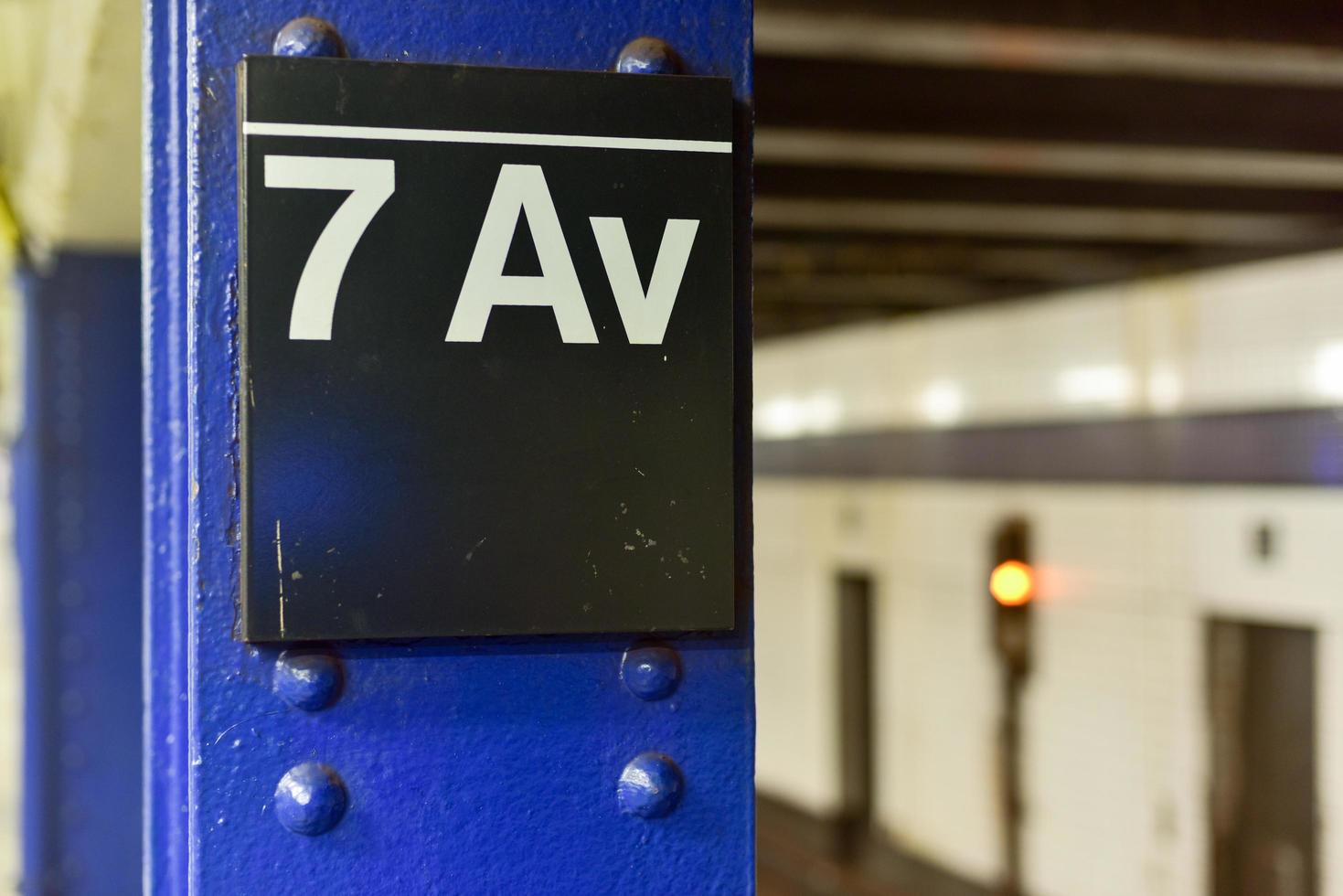 New York City - March 24, 2017 -  Seventh Avenue subway station in Manhattan, New York City. photo