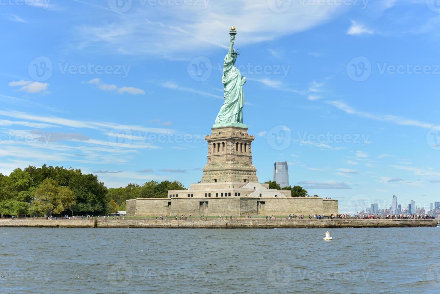 The Statue of Liberty from Liberty Harbor. photo