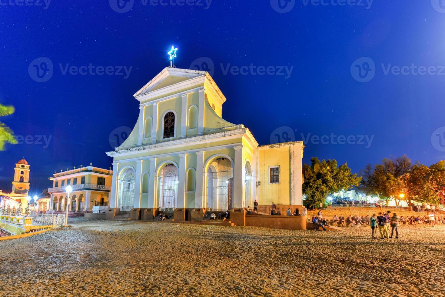 Holy Trinity Church in Trinidad, Cuba. The church has a Neoclassical facade and is visited by thousands of tourists every year. photo