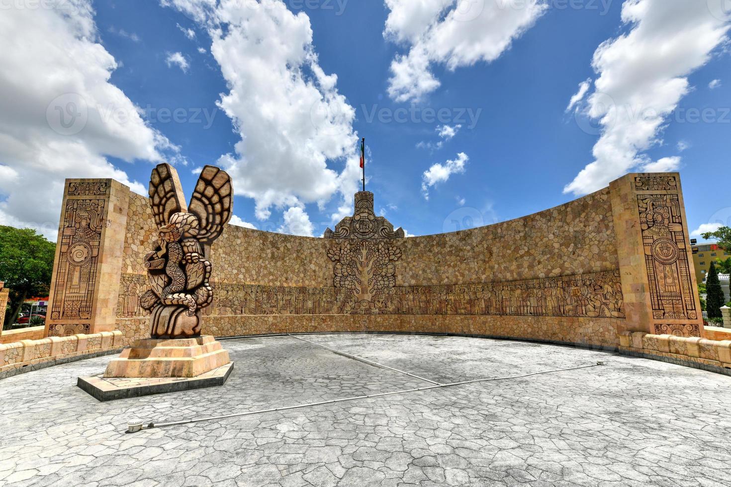 Monument to the Fatherland along Paseo Montejo in Yucatan, Merida, Mexico. photo