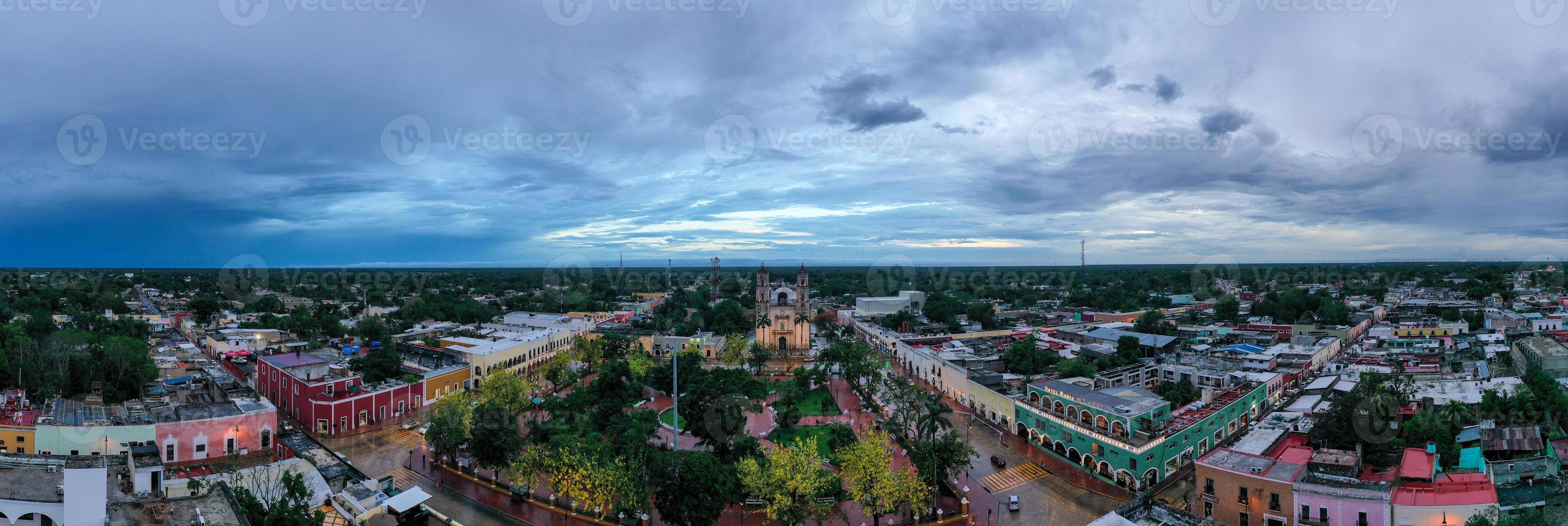 Merida, Mexico - May 24, 2021 -  Cathedral of San Gervasio, a historic Church in Valladolid in the Yucatan peninsula of Mexico. photo