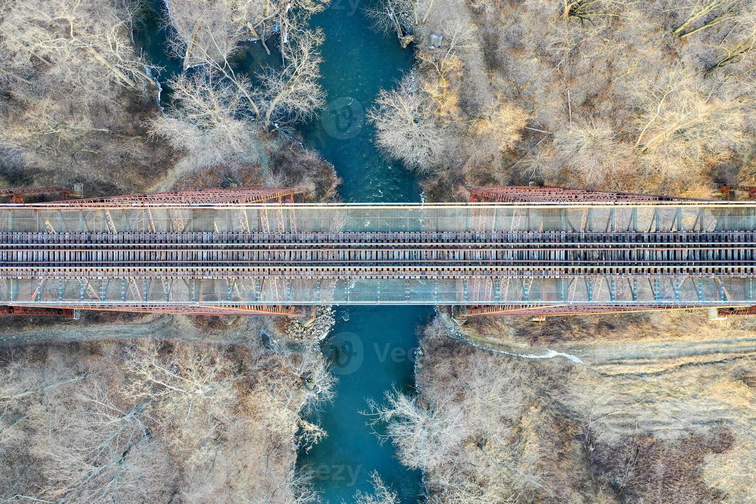 Moodna Viaduct Trestle. The Moodna Viaduct is an iron railroad trestle spanning Moodna Creek and its valley at the north end of Schunemunk Mountain in Cornwall, New York. photo