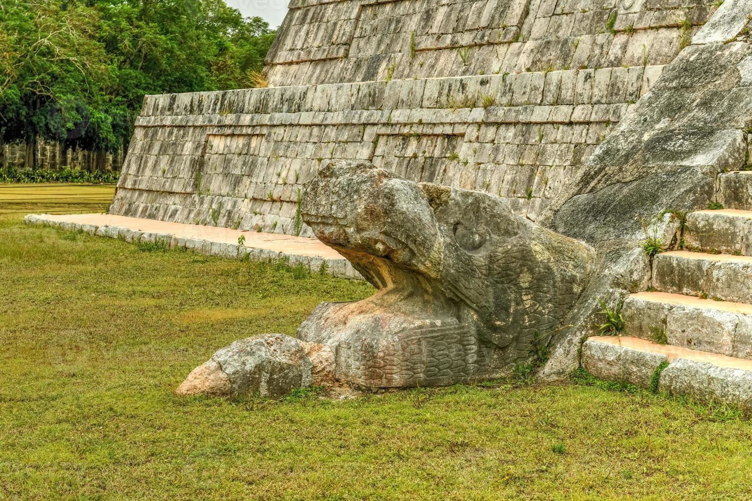 Pyramid of Kukulkan at Chichen Itza, the ancient Maya city in the Yucatan region of Mexico. photo