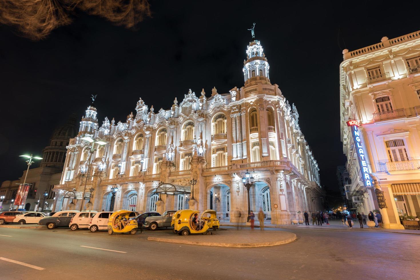 Havana, Cuba - January 8, 2017 -  The historic Hotel Inglaterra near the Central Park in Havana, Cuba. photo