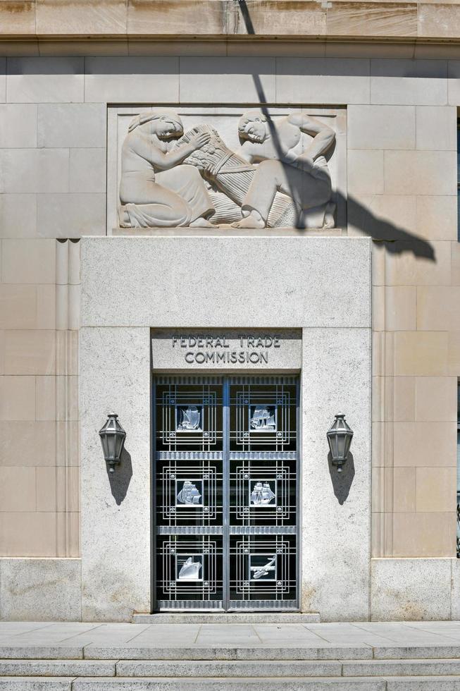 Washington, DC - Apr 3, 2021 -  Art Deco facade of the Federal Trade Commission Building in Washington, DC. photo