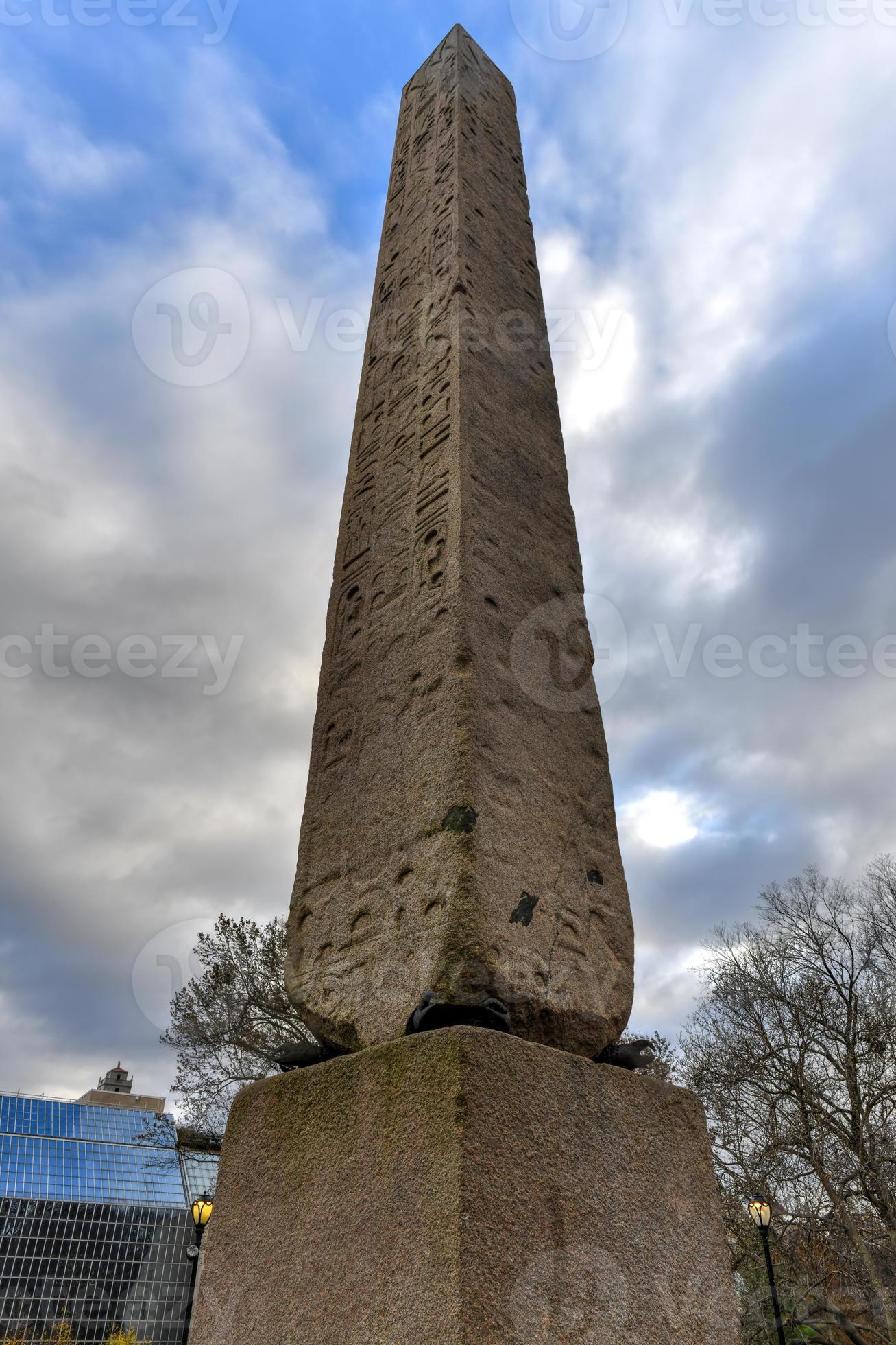 Cleopatra's Needle Obelisk in New York. It was erected in Central Park