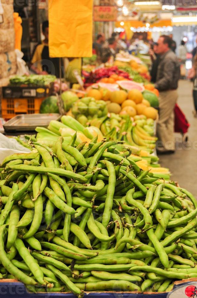 Fresh vegatables for sale at the Ben Yehuda Market in Jerusalem, Israel photo