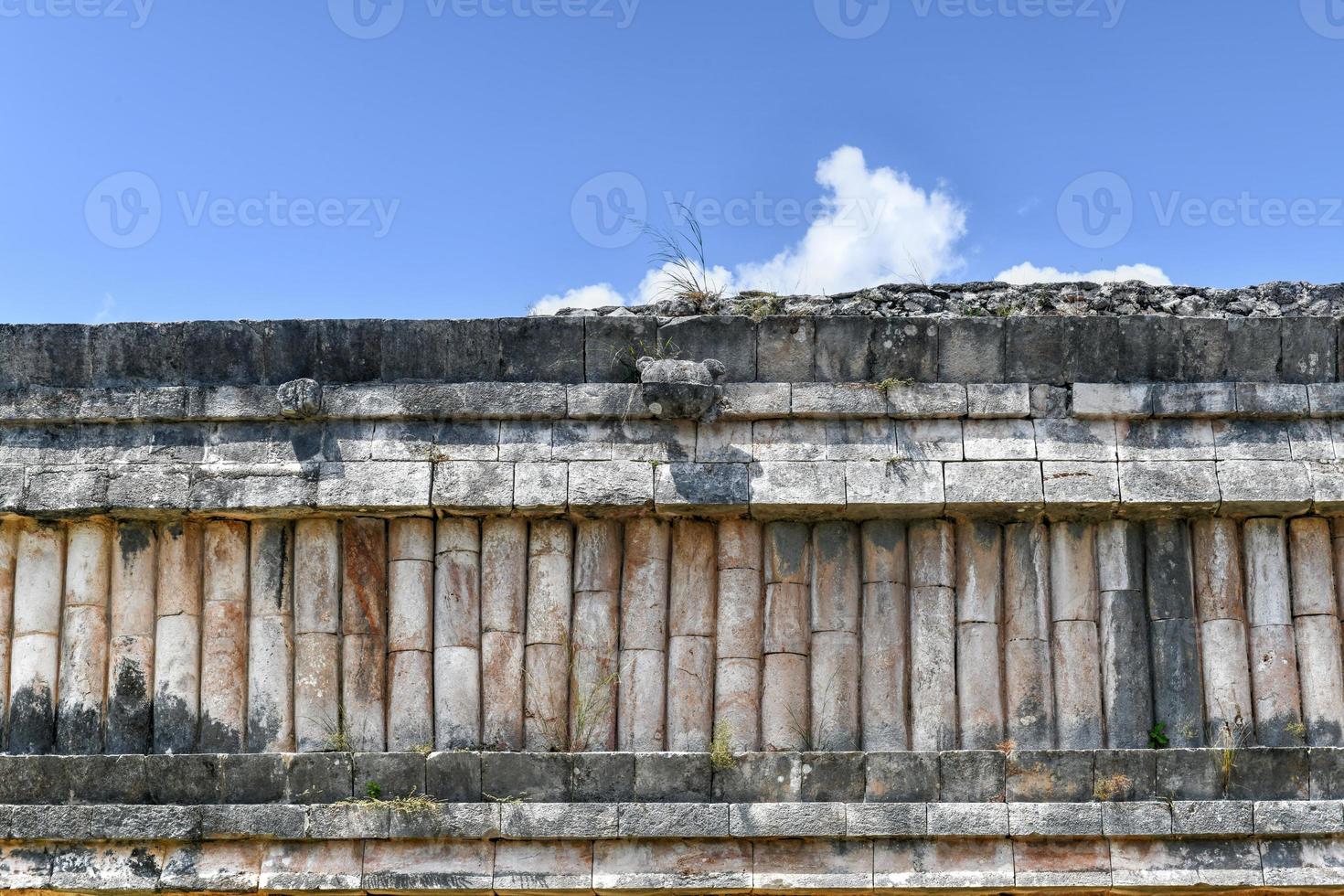 The House of Turtles with the detail of a turtle at Uxmal, Mexico. photo