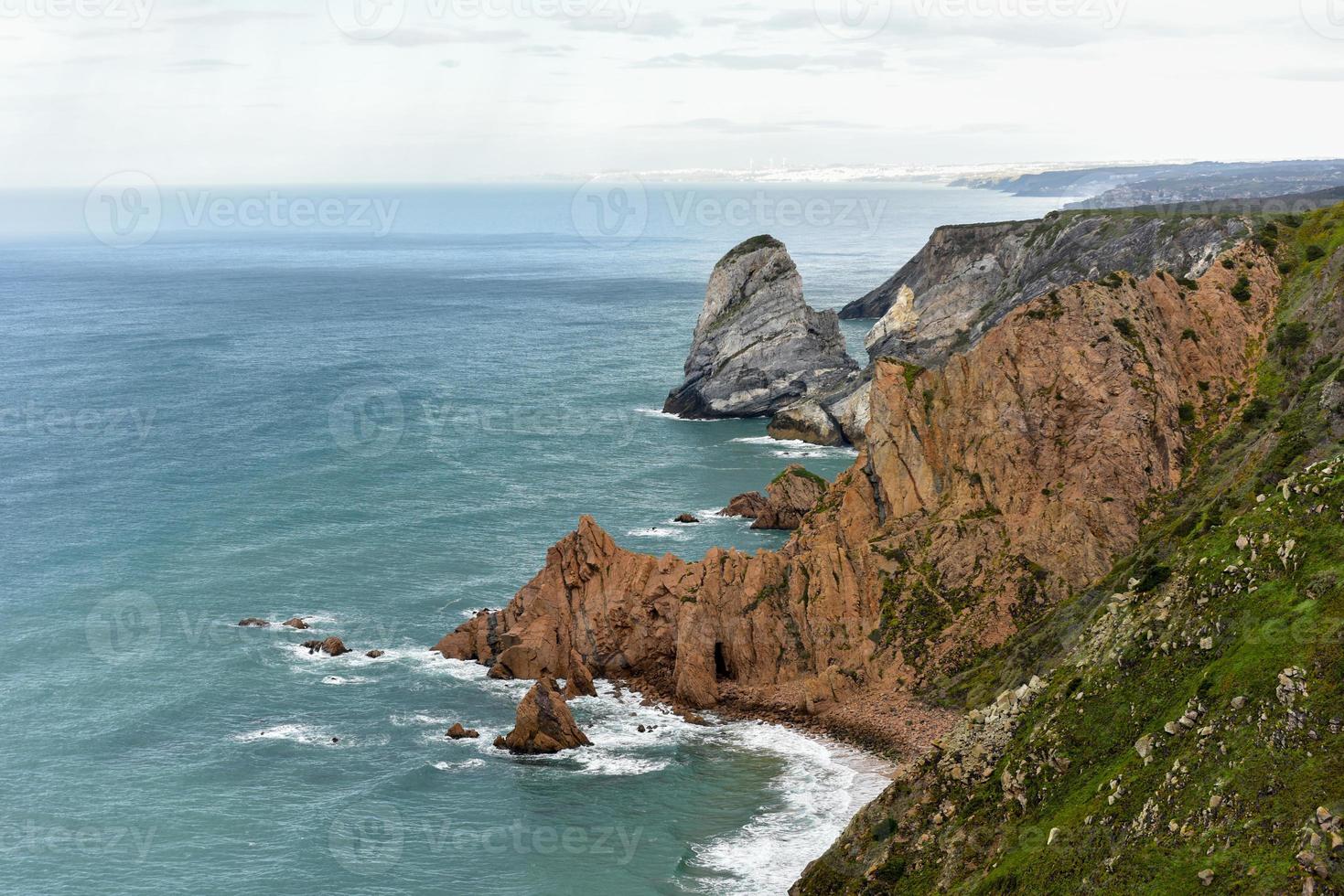 Cliffs along the Atlantic Coast of Cabo da Roca, Portugal. photo