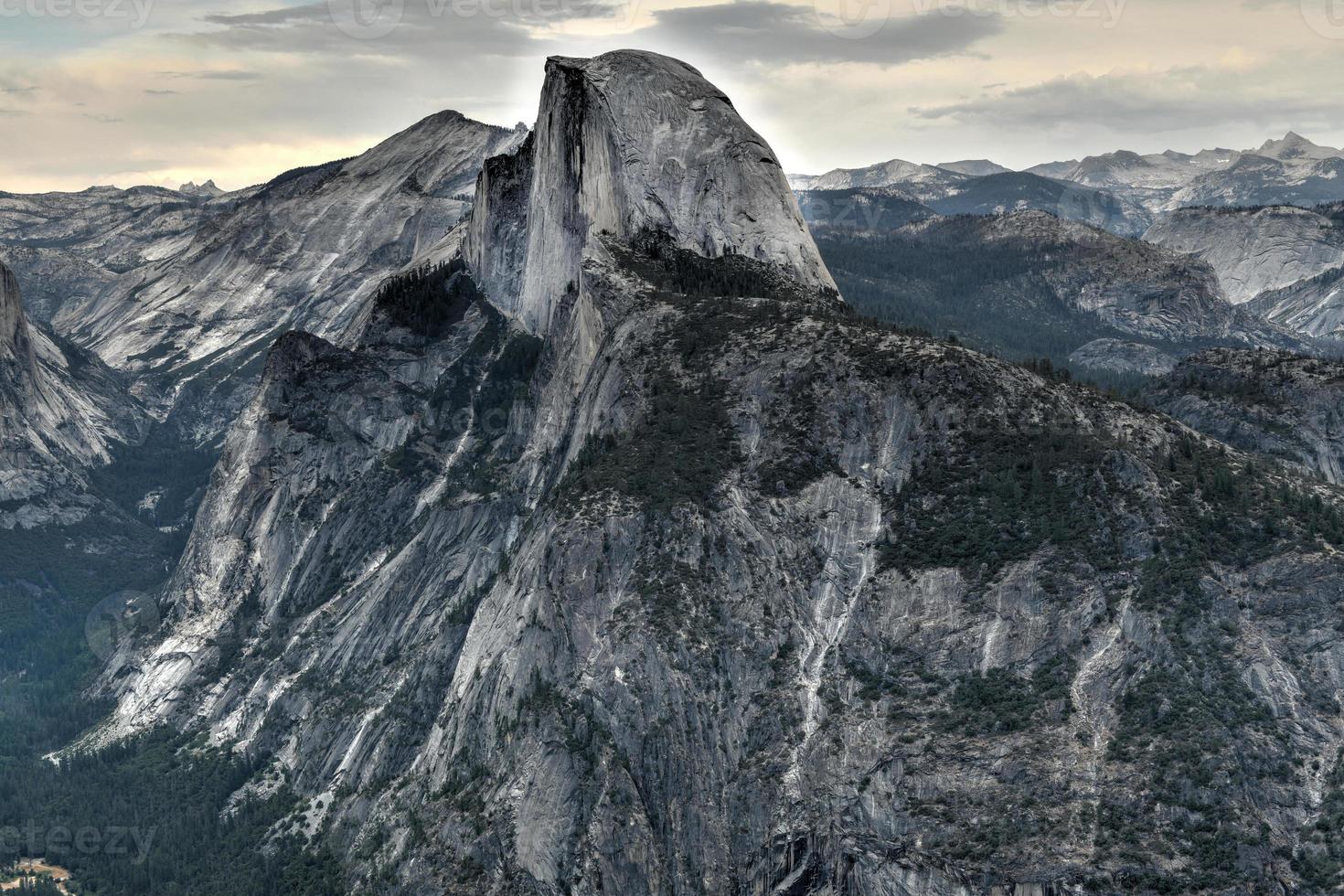 Glacier Point, an overlook with a commanding view of Yosemite Valley, Half Dome, Yosemite Falls, and Yosemite's high country. photo