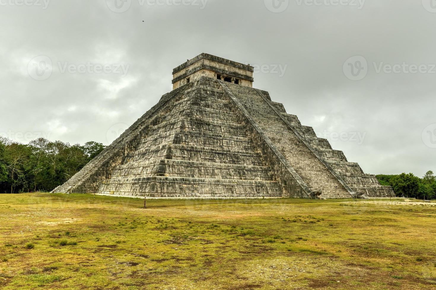 Pyramid of Kukulkan at Chichen Itza, the ancient Maya city in the Yucatan region of Mexico. photo