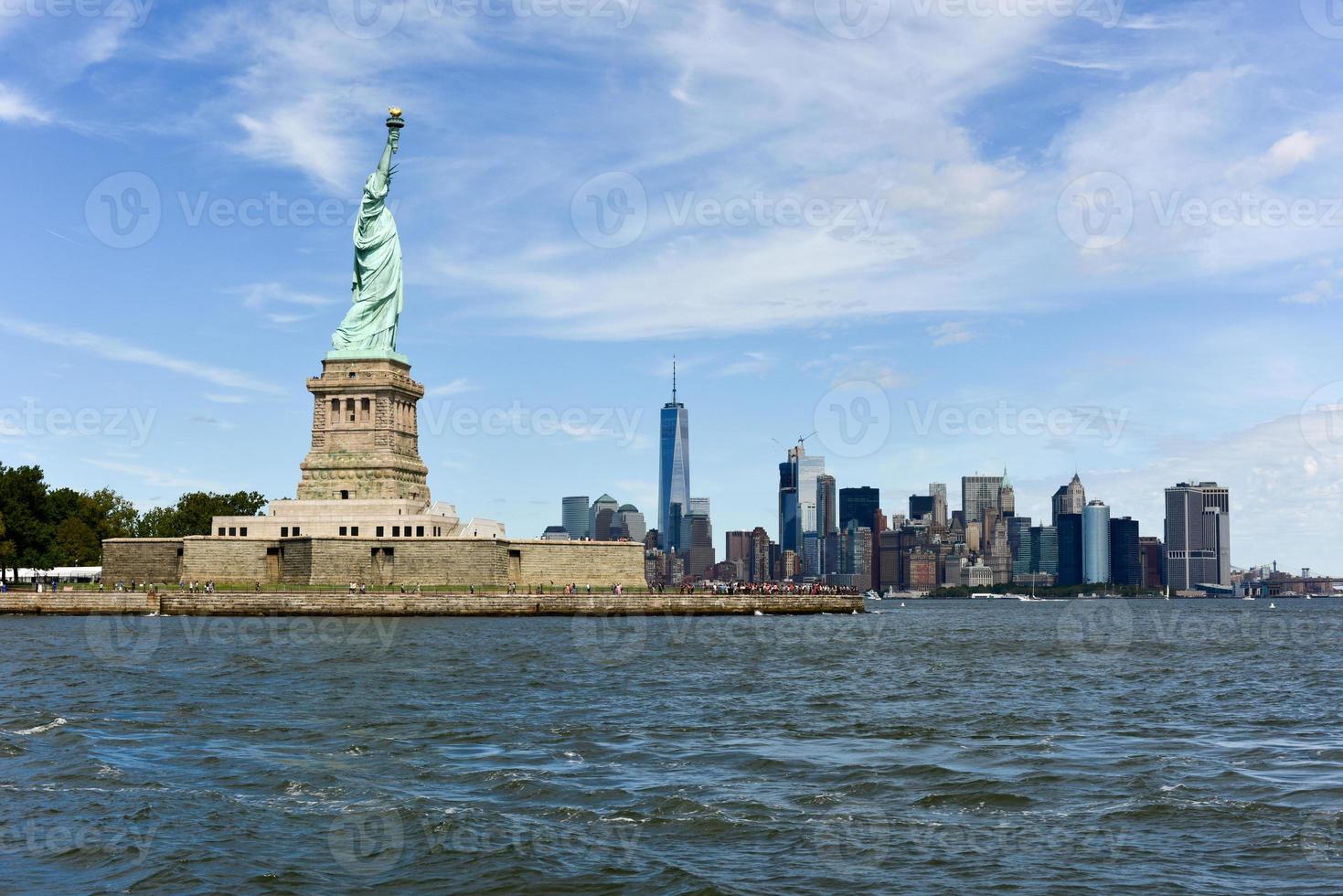 The Statue of Liberty from Liberty Harbor. photo