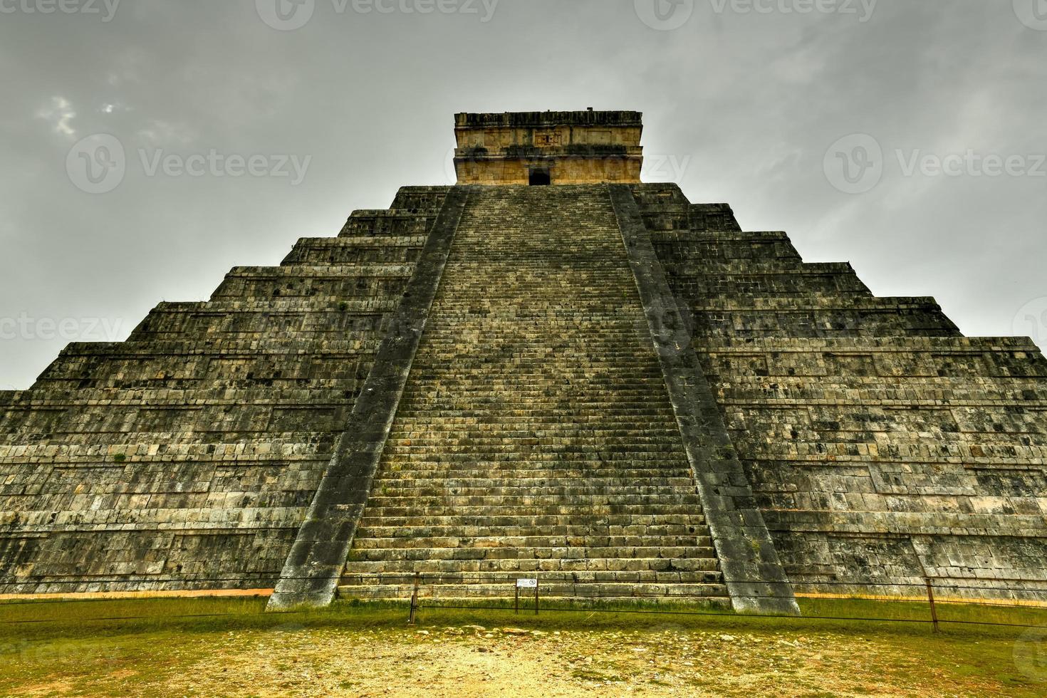 Pyramid of Kukulkan at Chichen Itza, the ancient Maya city in the Yucatan region of Mexico. photo