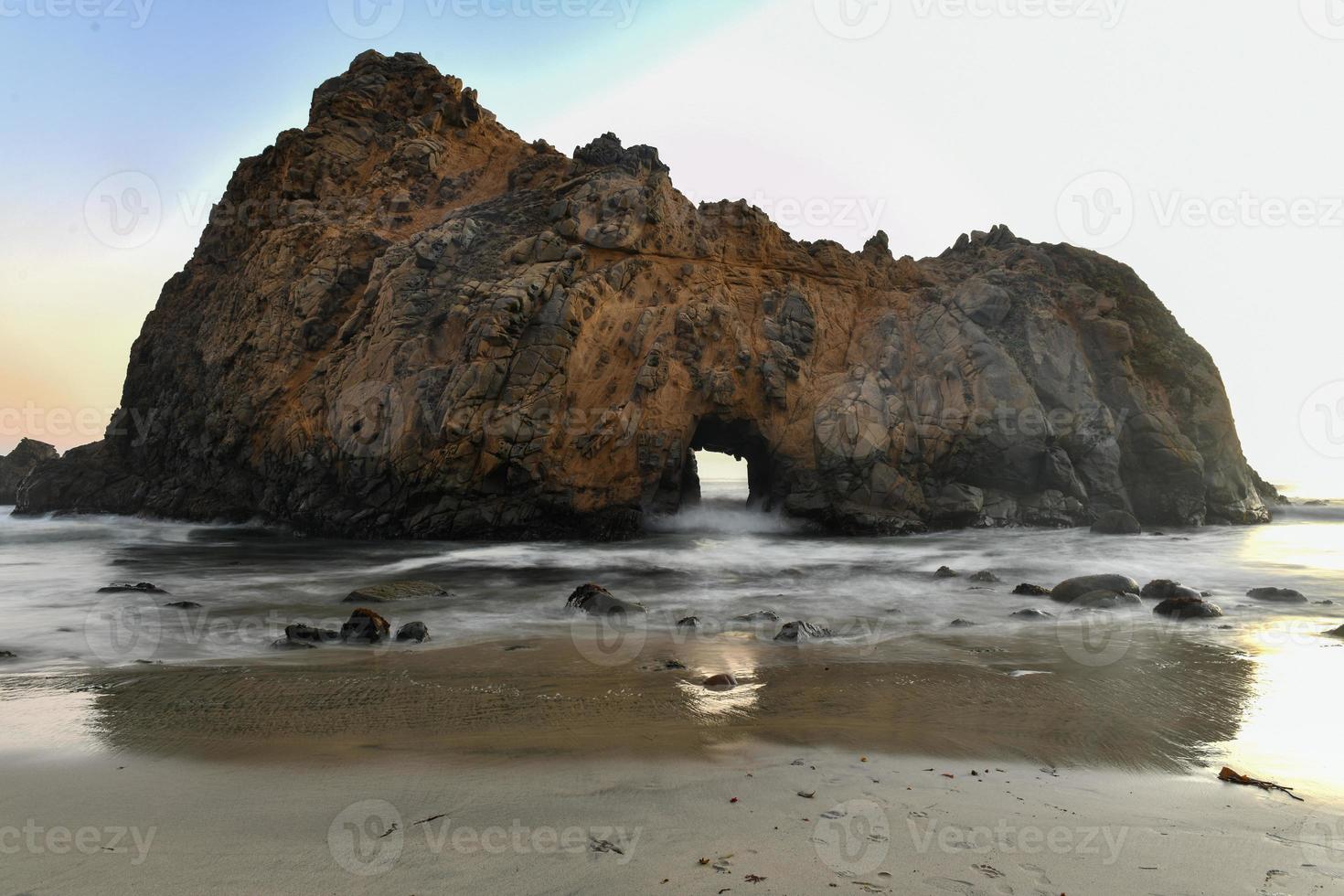 Pfeiffer Beach along Pfeiffer State Park in Big Sur, California. photo