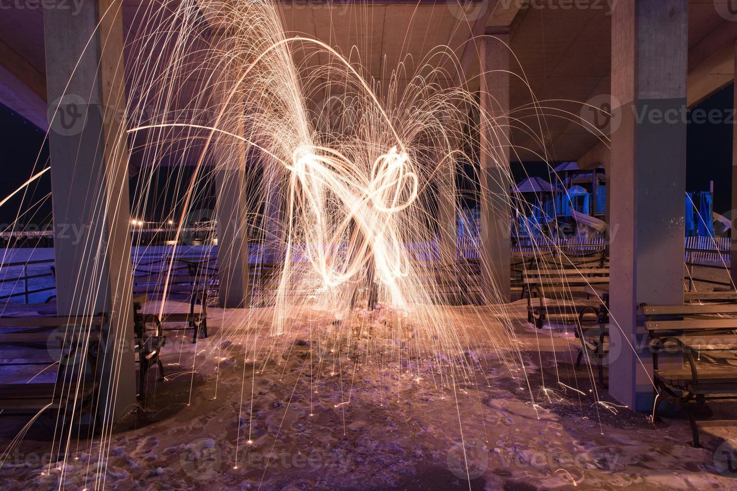 Burning Steel Wool photo