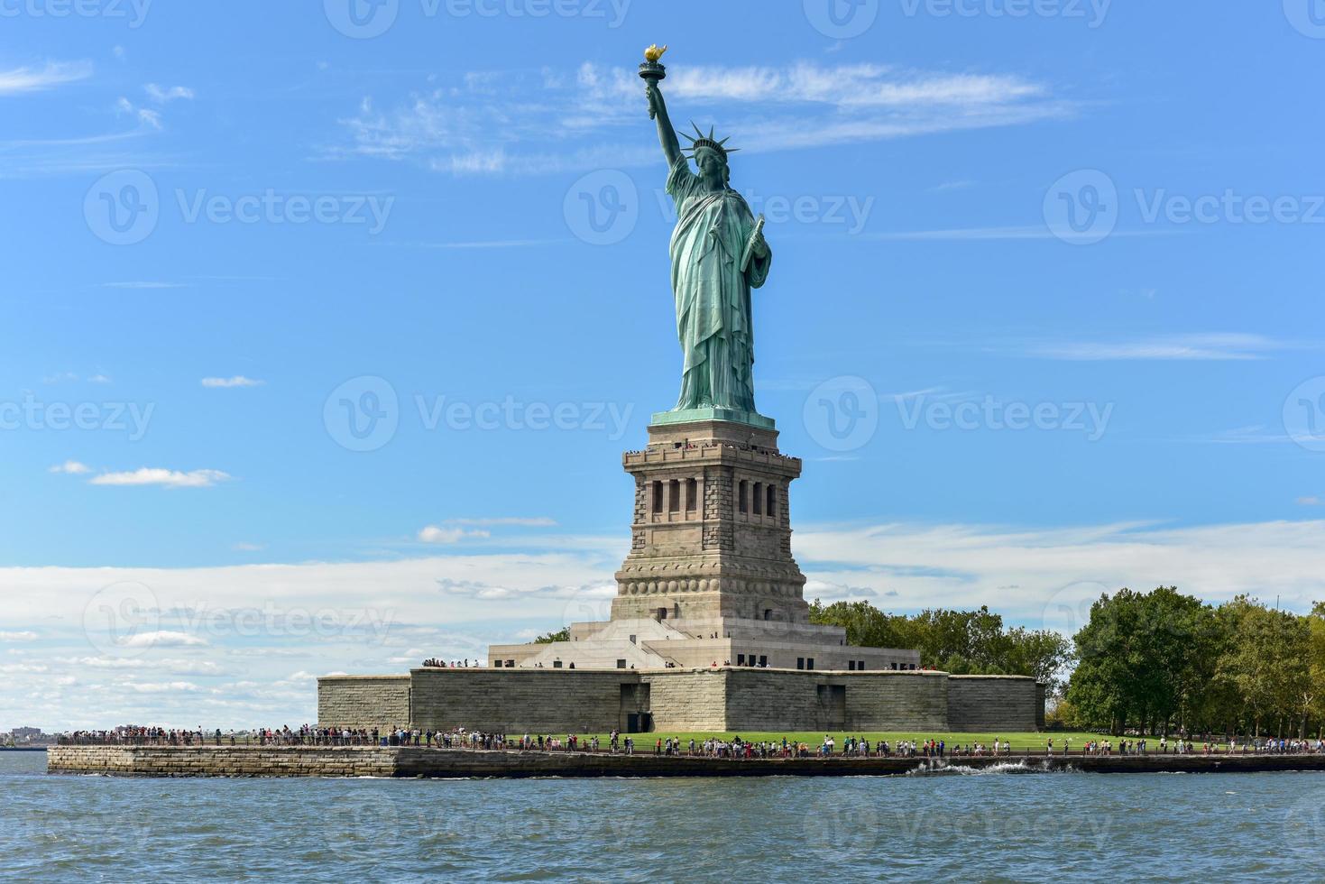 The Statue of Liberty from Liberty Harbor. photo