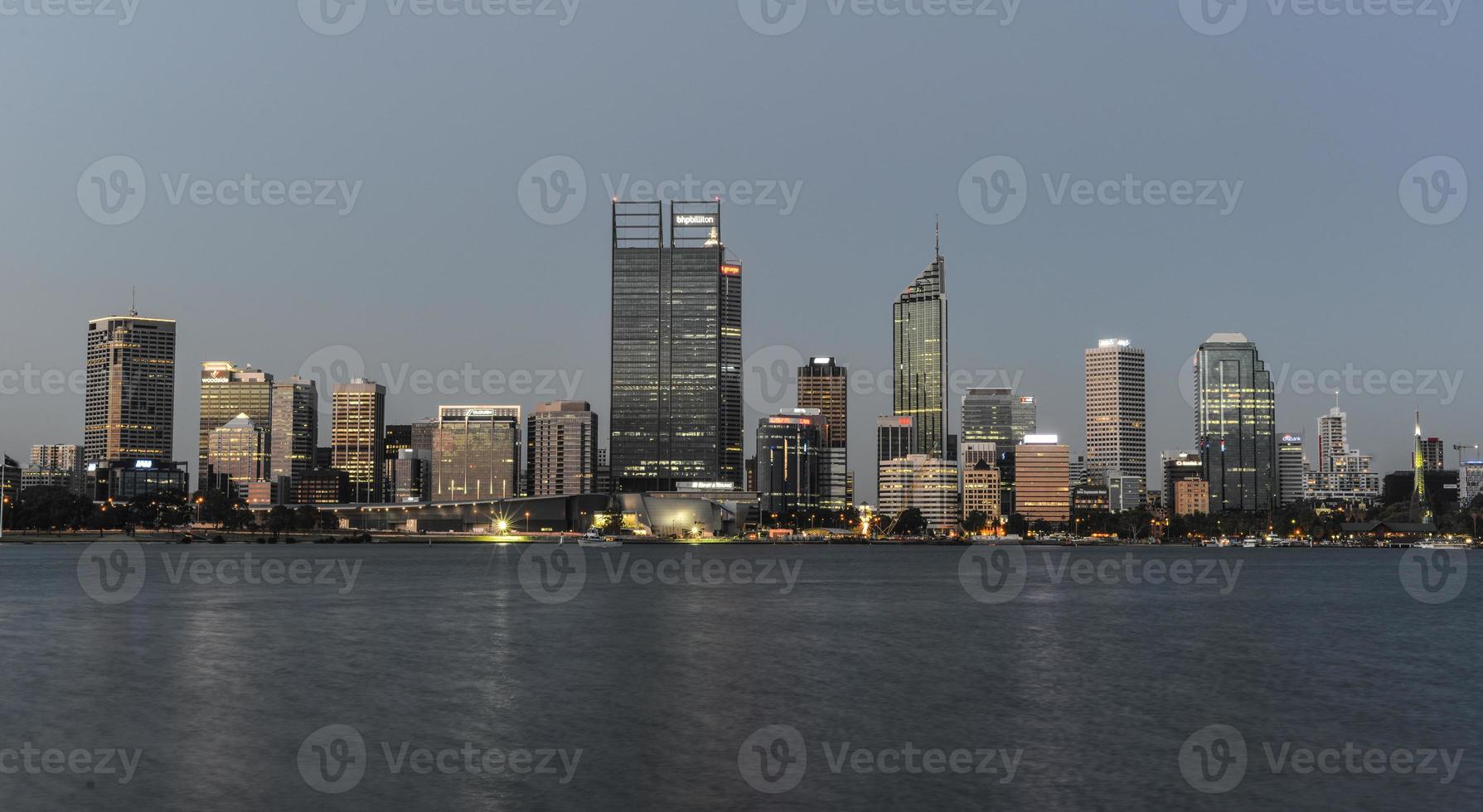 Perth Skyline reflected in the Swan River photo