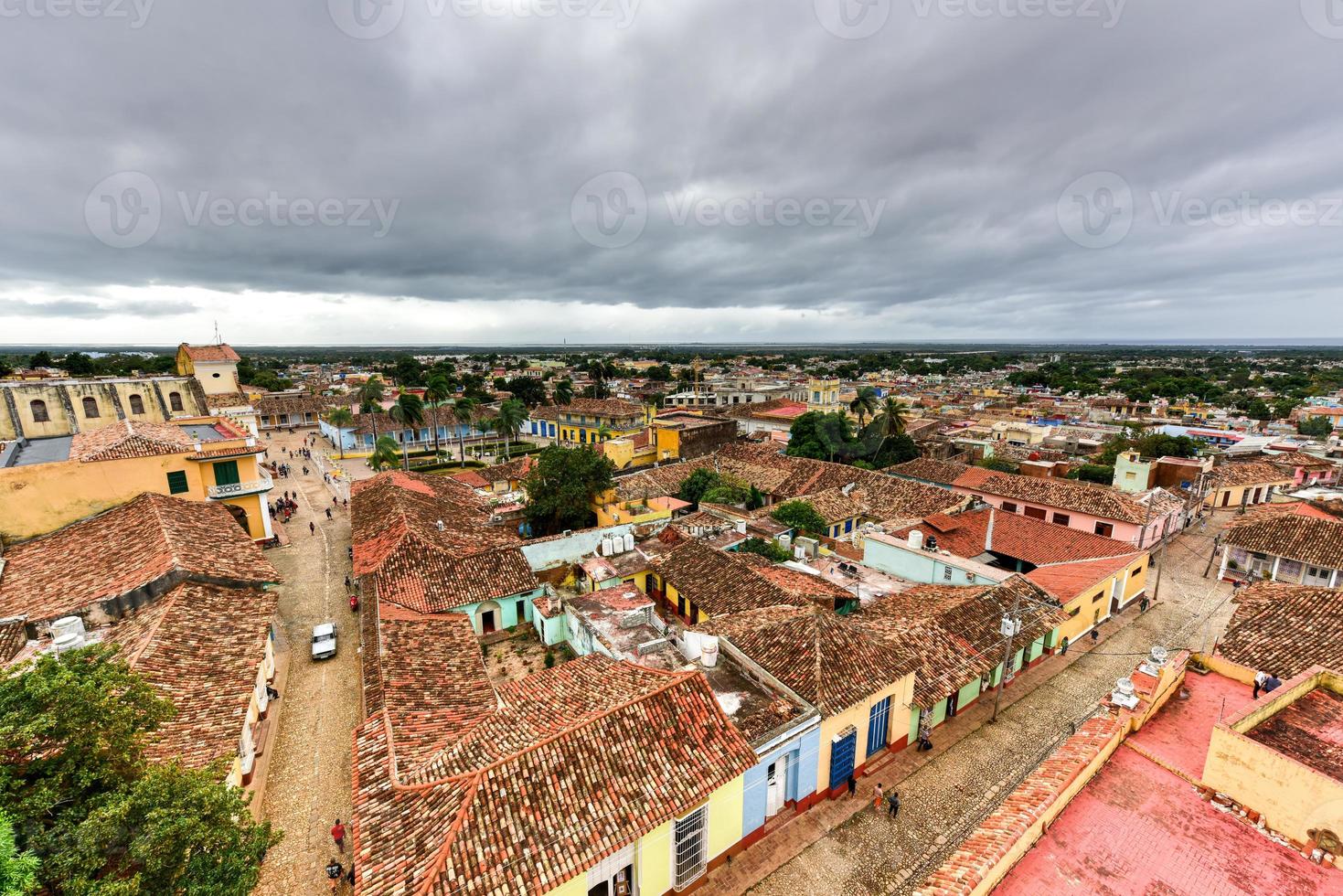 Panoramic view over the old part of Trinidad, Cuba, a UNESCO world heritage site. photo