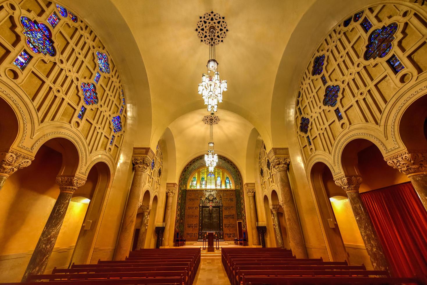 Temple Emanu-El was the first Reform Jewish congregation in New York City and, because of its size and prominence, has served as a flagship congregation in the Reform branch of Judaism, 2022 photo