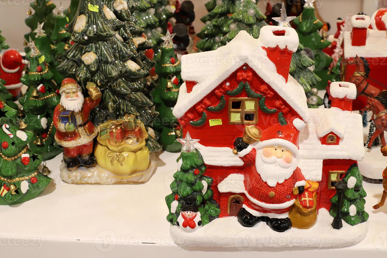 Toys and decorations for the New Year are sold in Israel. photo