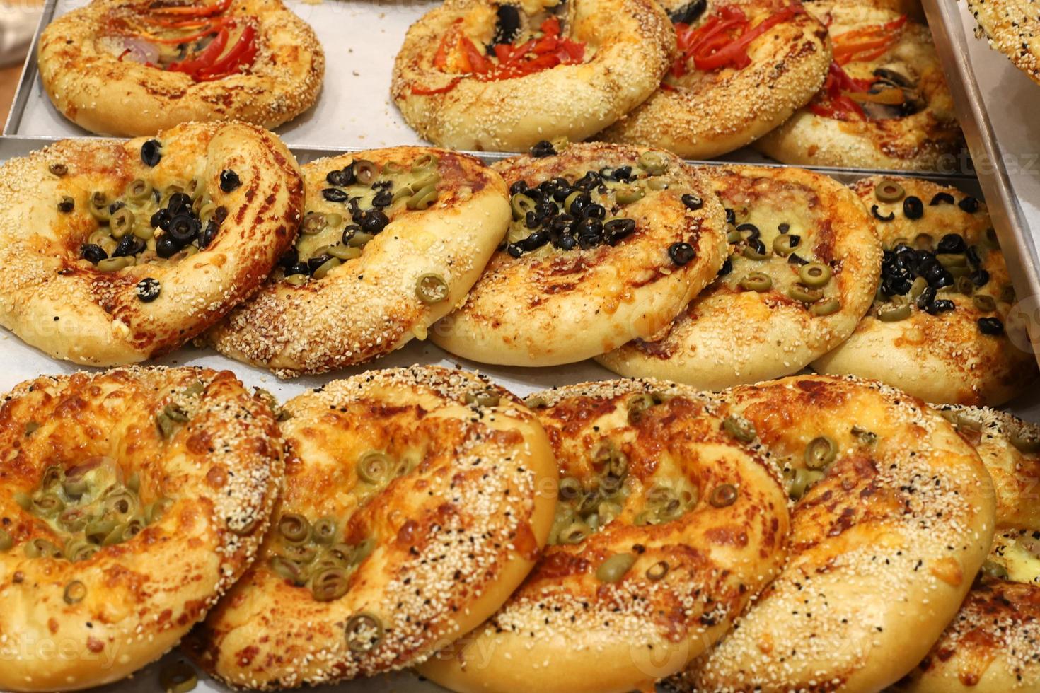 Bread and bakery products sold in Israel. photo