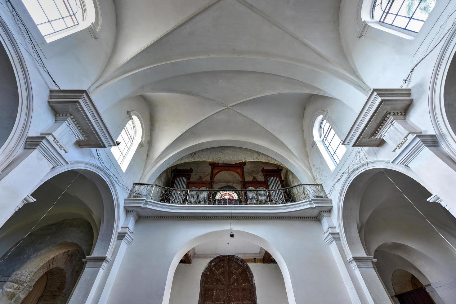 Cienfuegos, Cuba - Jan 13, 2017 -  Interior of the Our Lady of the Immaculate Conception Cathedral also called Cienfuegos Cathedral opposite the Marti Park in the city of Cienfuegos, Cuba. photo