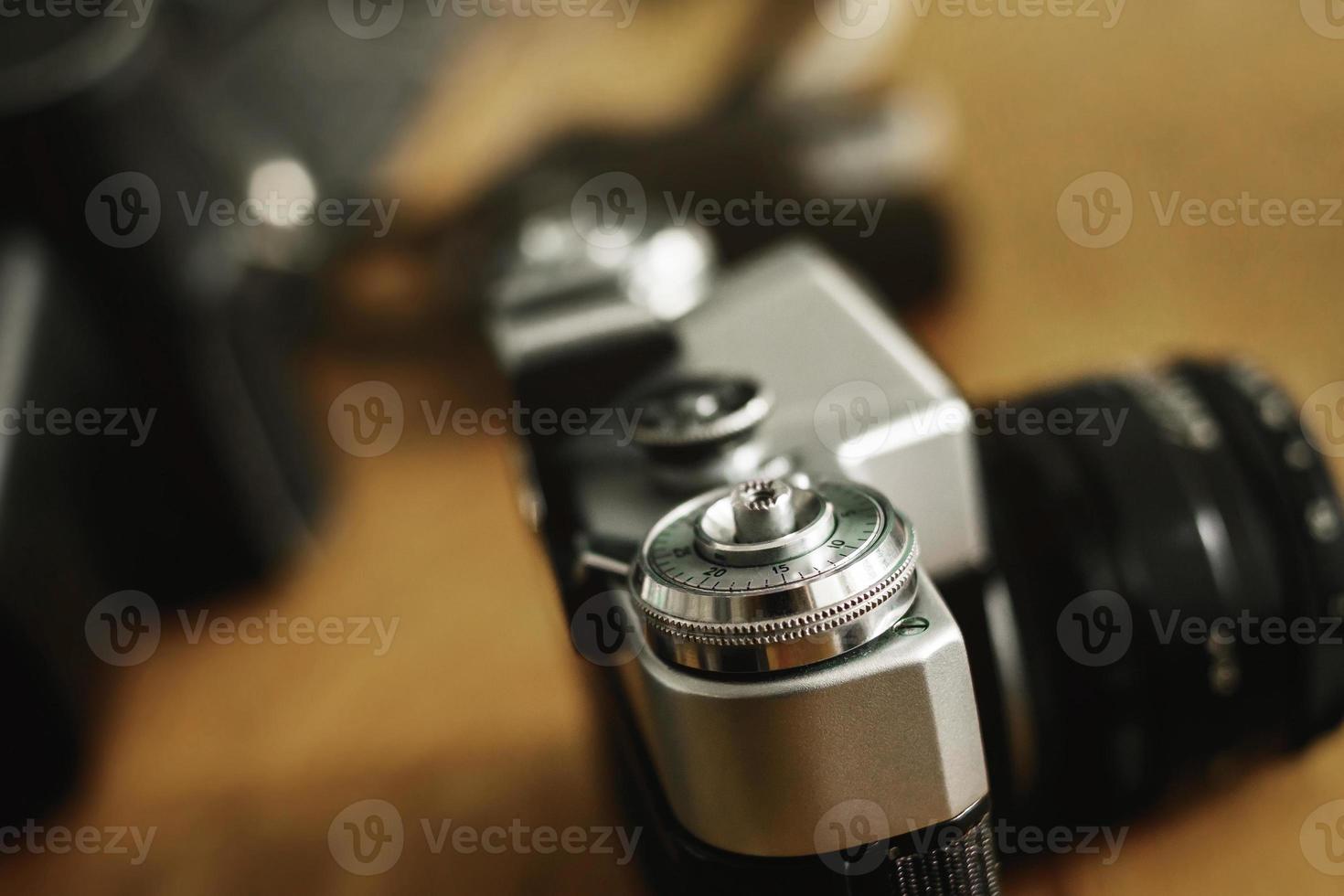Retro photo camera taken with shallow a depth of field