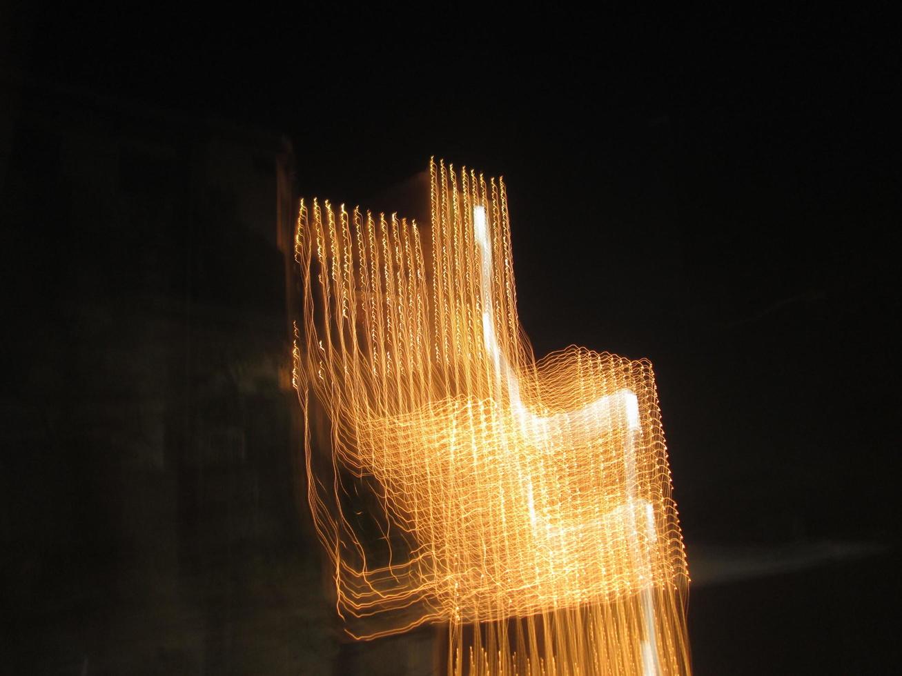 Long Exposure Shots Of Lights On A Building in Karachi Pakistan 2022 photo