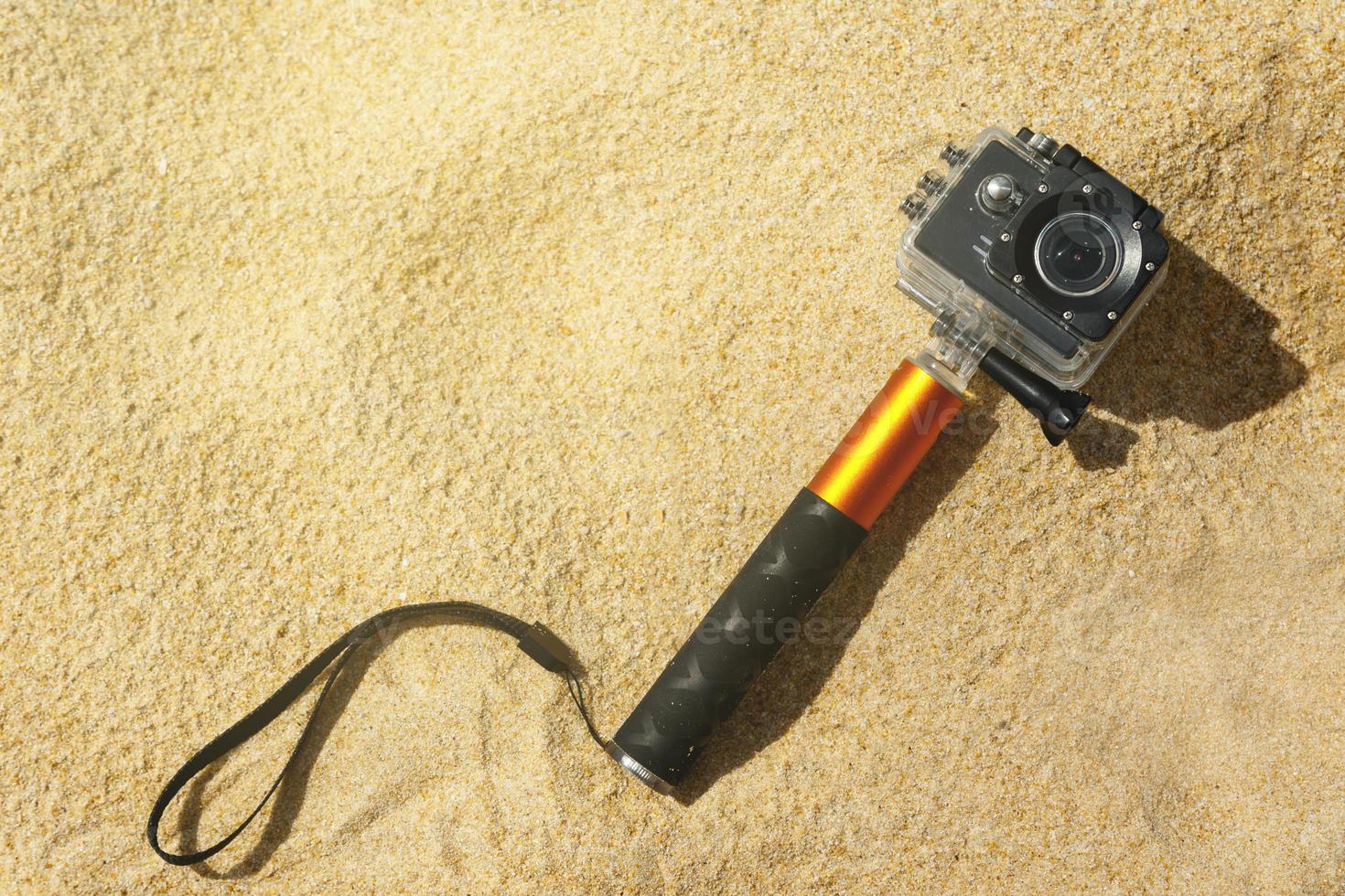 Action camera on the beach photo