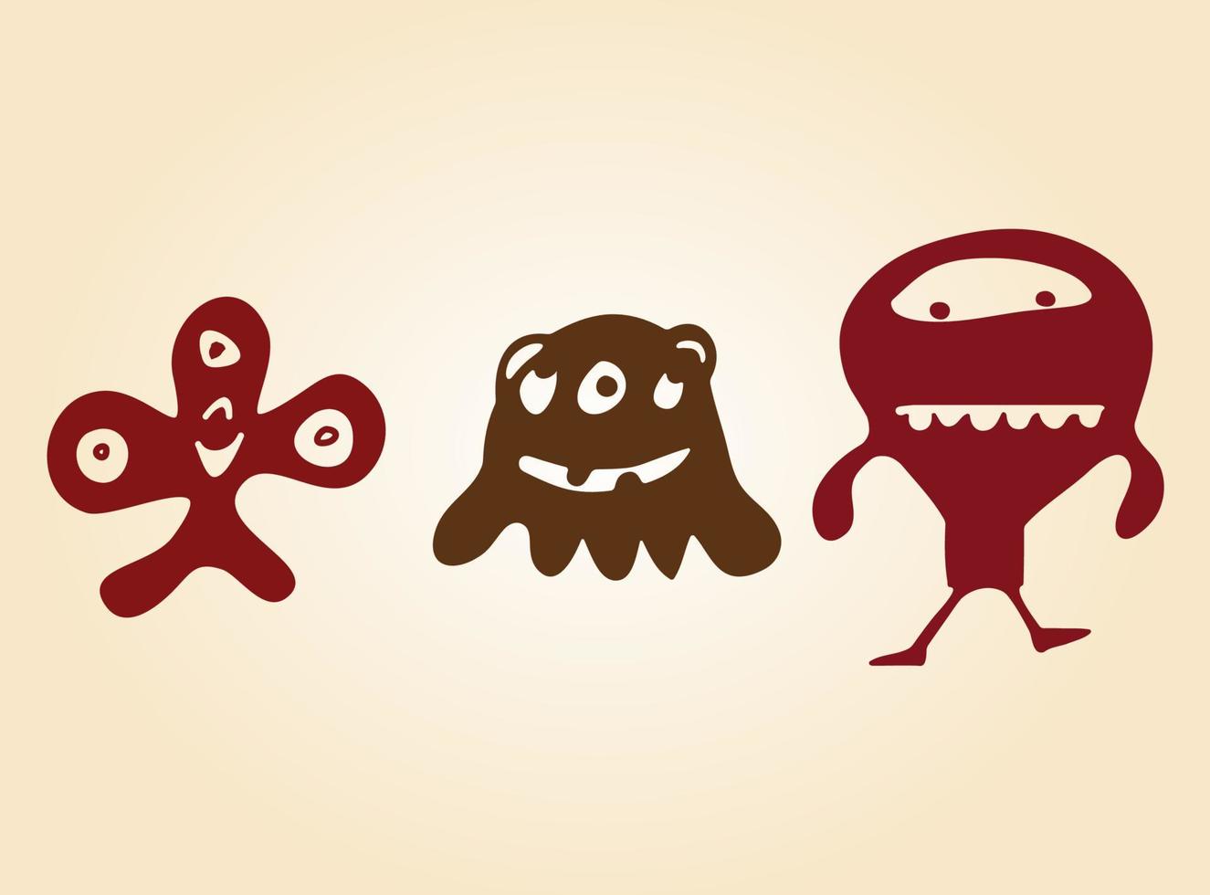 Cute Monsters Clip Art vector