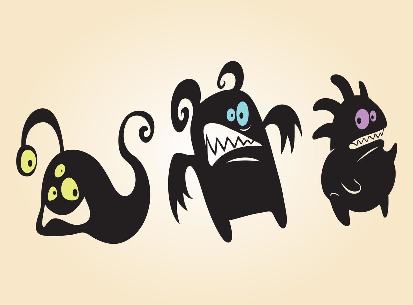 Cute Monsters Clip Art vector