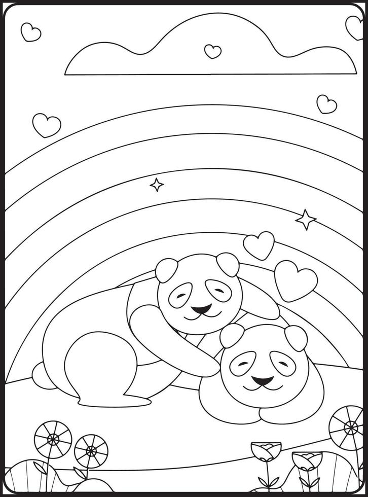 Valentine Day Coloring Pages vector