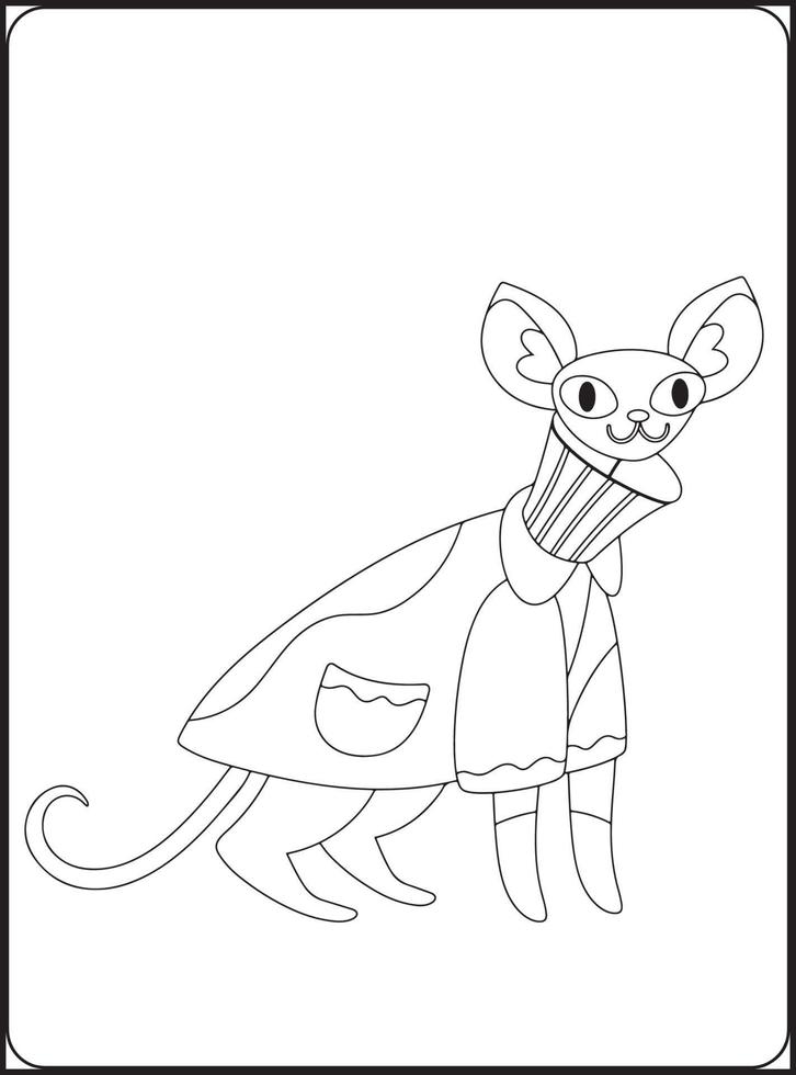 CUTE Winter Animals Coloring Pages vector