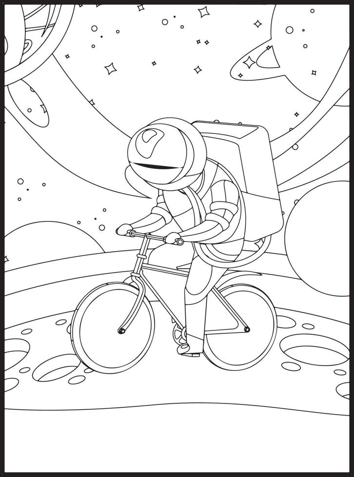 Space Coloring Pages for Kids vector